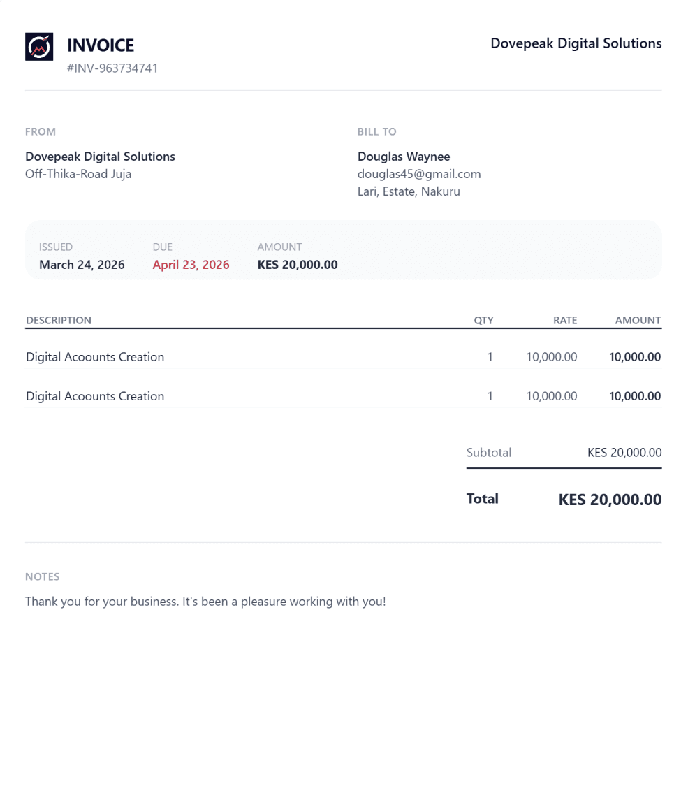 Clean Invoice