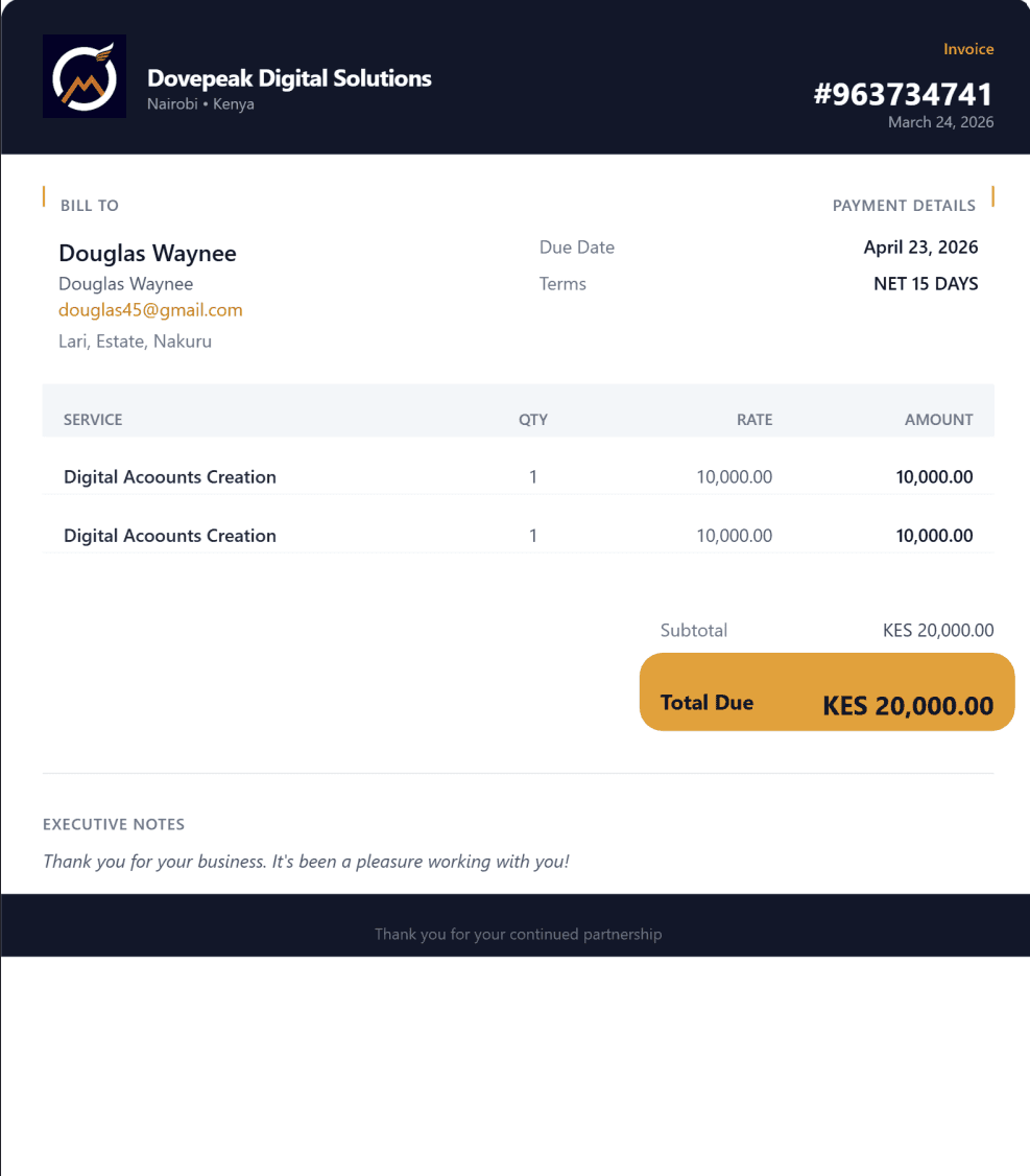 Standard Invoice
