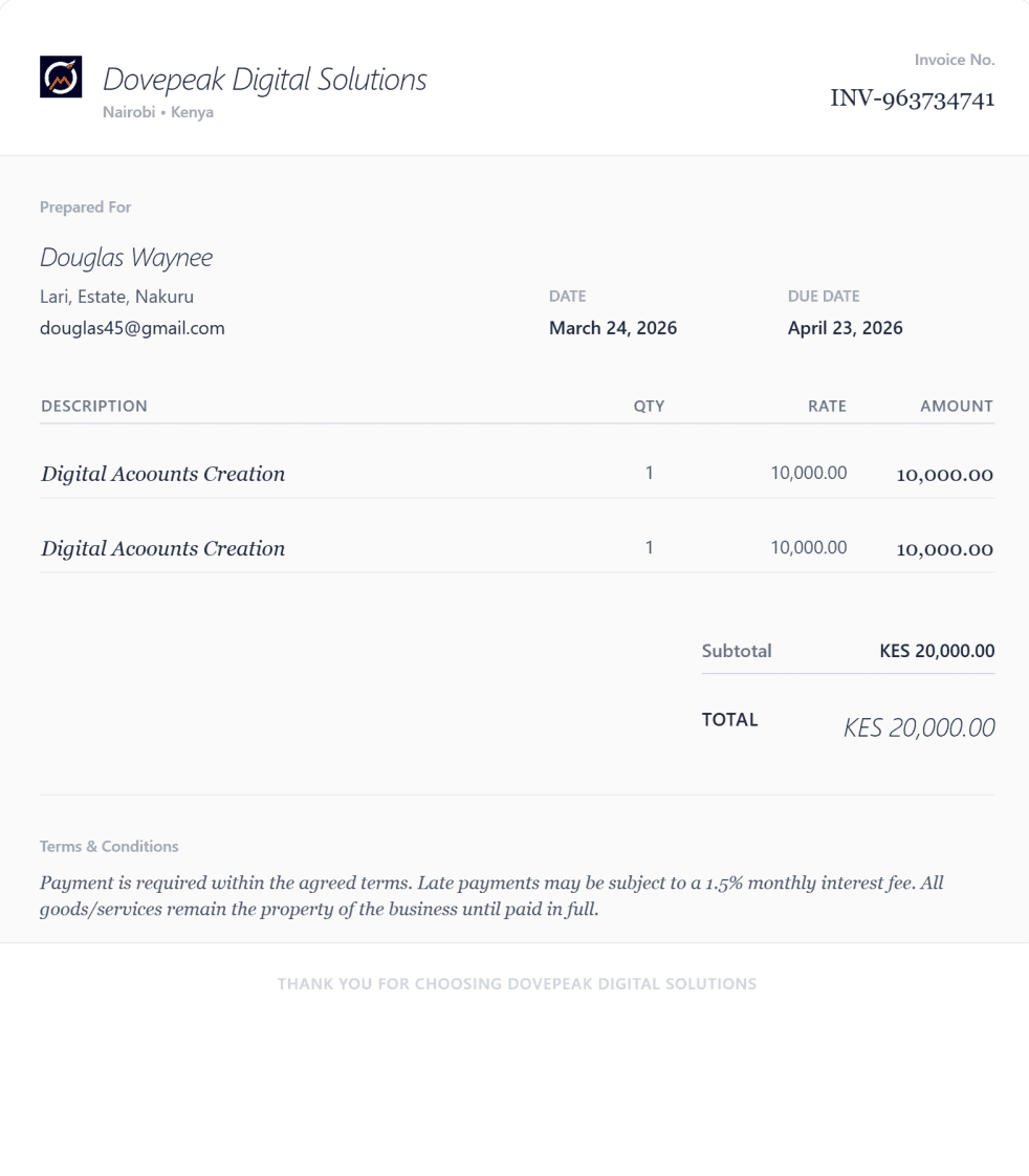 Creative Invoice