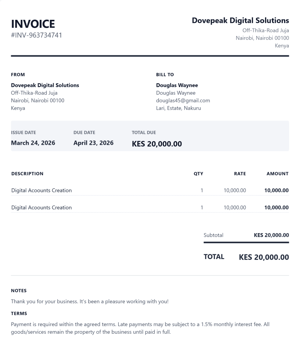 Bold Invoice